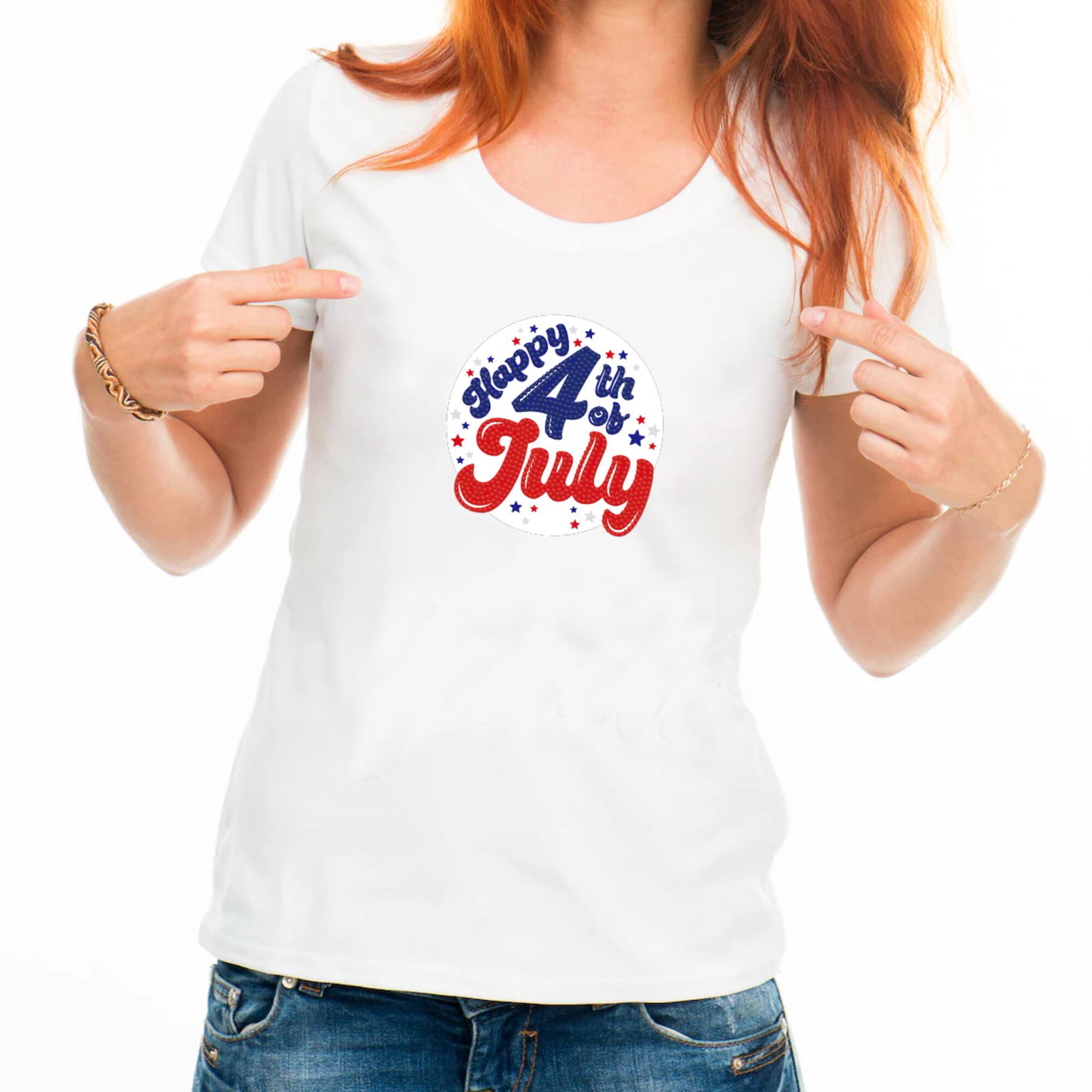 Diamond Dotz® Red, White & Blue Happy 4th of July Iron-On 'n' Dot Kit
